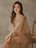 Sequin Fairy Wedding Dress Pregnant Women Photo Studio Clothing