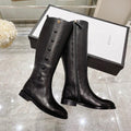 GG CLASSIC KNEE HIGH BOOTS IN BLACK IMPORTED CALFSKIN