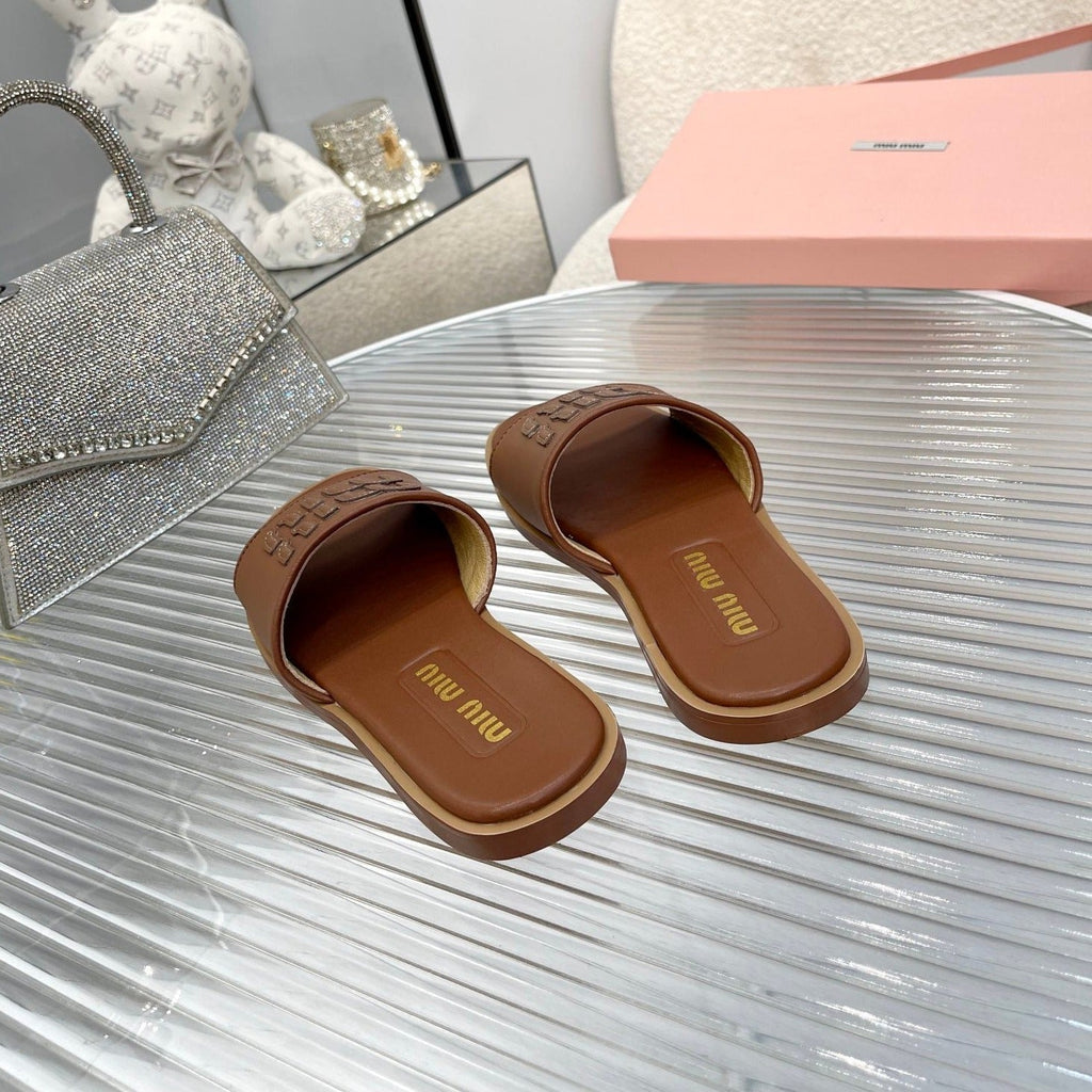 Slippers Brown Leather