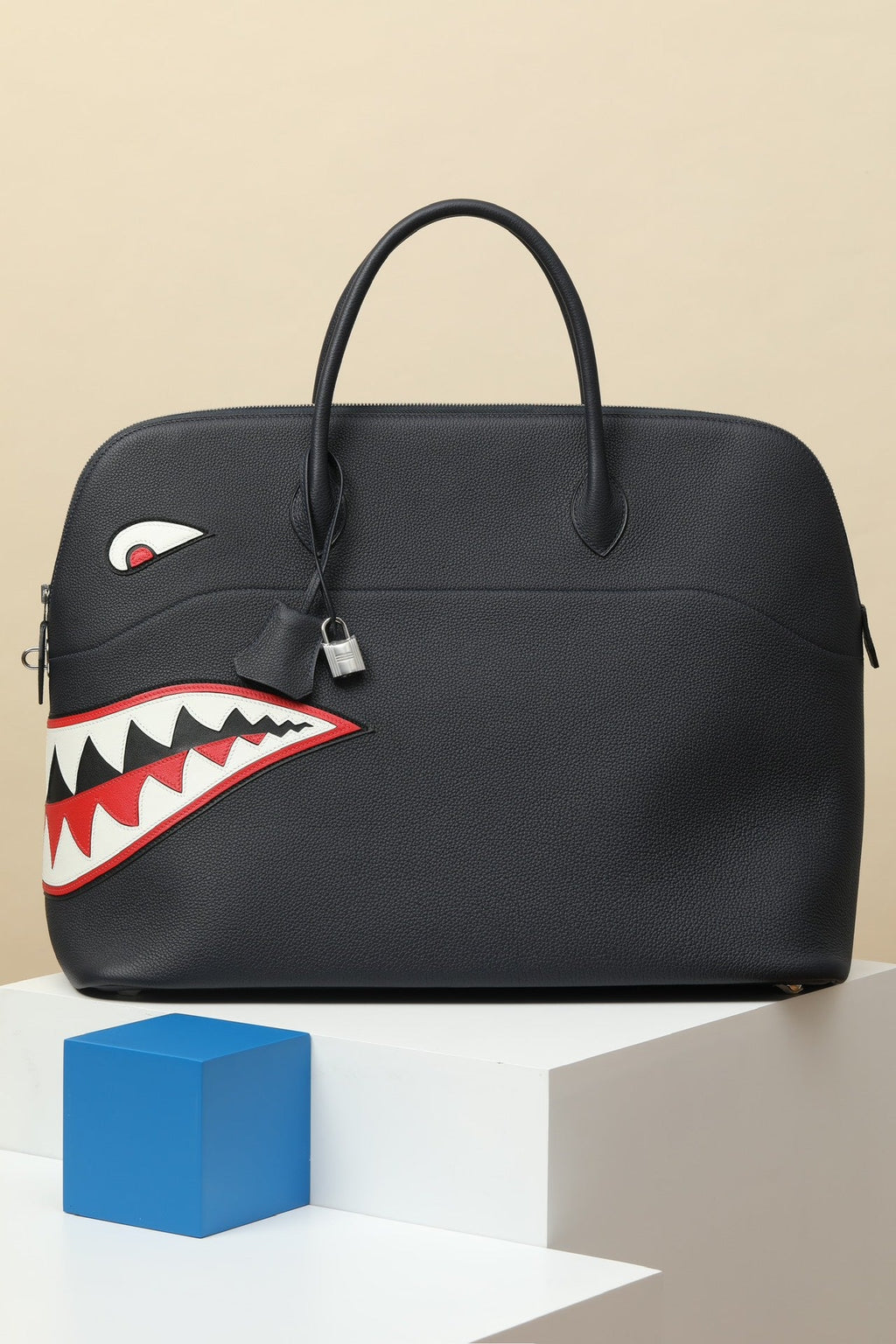 High-end Hermes 2026 Bolide Bowling Shark Bag 45cm Togo Leather