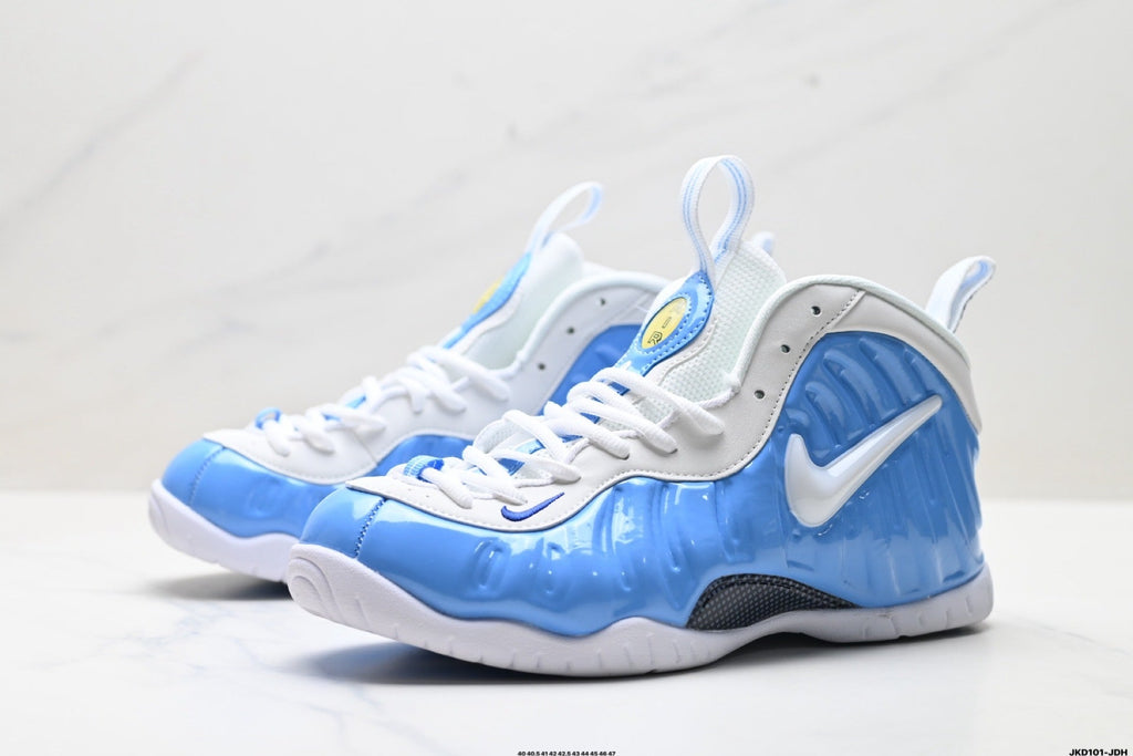 Nike Air Foamposite One Hardaway Blue and White Sneakers