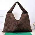 Bottega Veneta 2026 Large Hop Bag 54cm Dark Brown Suede