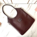 Miumiu 2026 Ivy 40 Tote Bag Dark Burgundy Leather