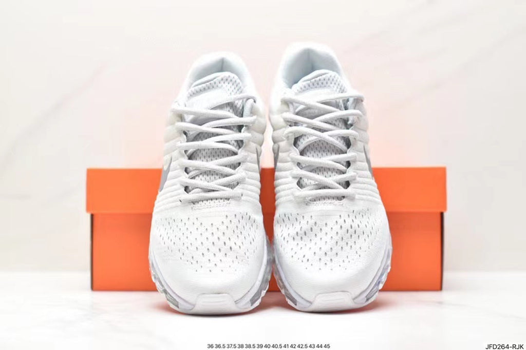 Nike Air Max 270 White and Silver Sneakers