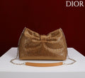 Dior 2026 Strass Embellished Bow Bag Leather 160744
