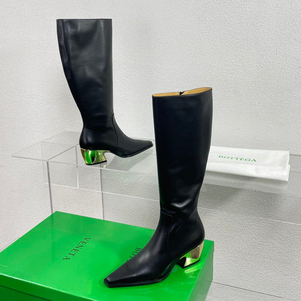 TEX HIGH BOOT IN BLACK CALFSKIN