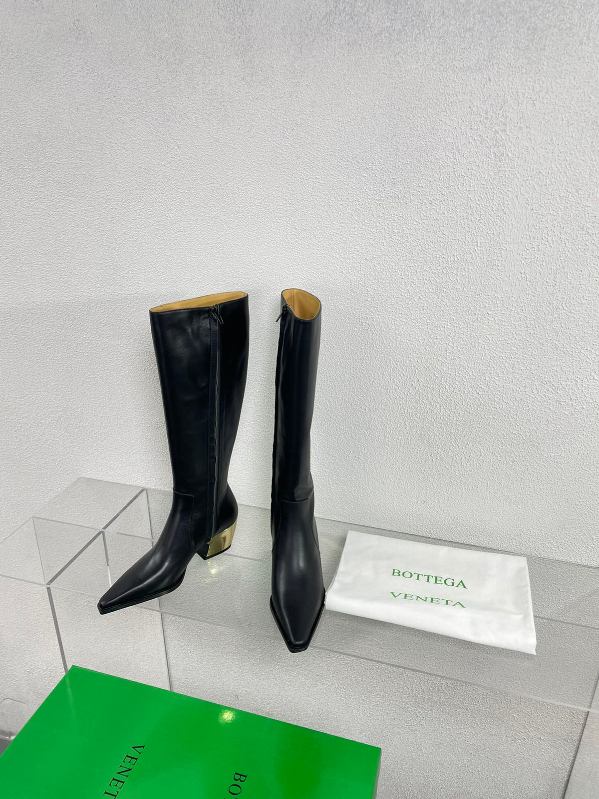 TEX HIGH BOOT IN BLACK CALFSKIN