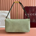 Gucci 2026 Half Horsebit Bag 38cm Green Suede Leather 277351